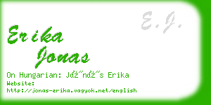 erika jonas business card